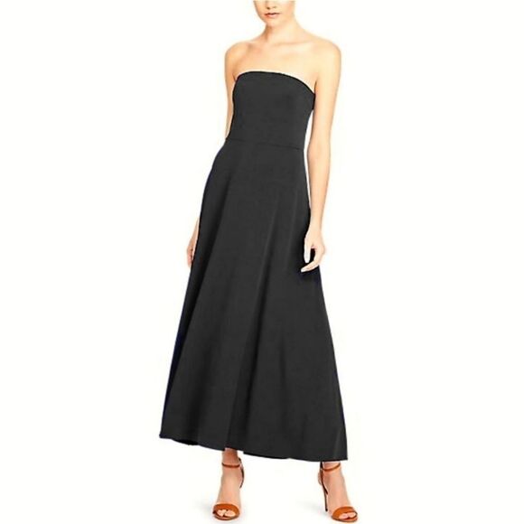 NWT Polo Ralph Lauren Black Strapless Sheath Dress Sz M - Picture 1 of 16